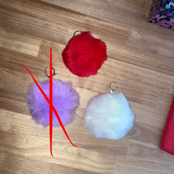 Accessories - 🔥PICK ONE 🔥 Large Size Fluffy Pom Pom Keychain